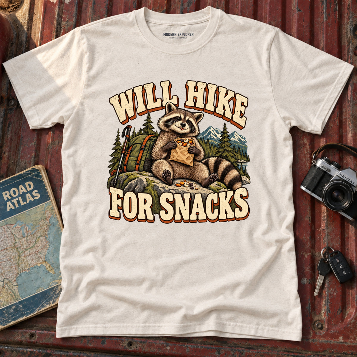 'Will Hike for Snacks' Graphic Tee