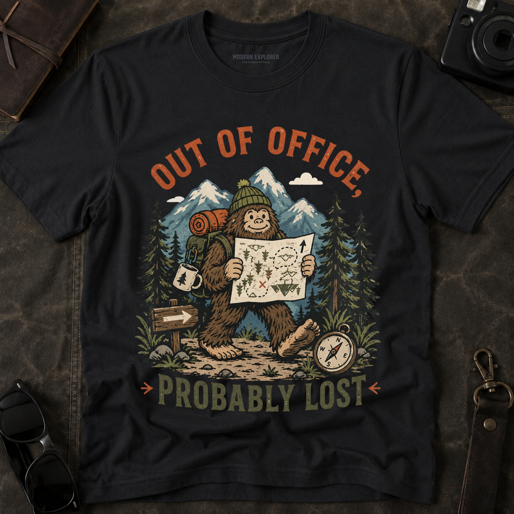 'Out of Office, Probably Lost' Adventure Graphic Tee