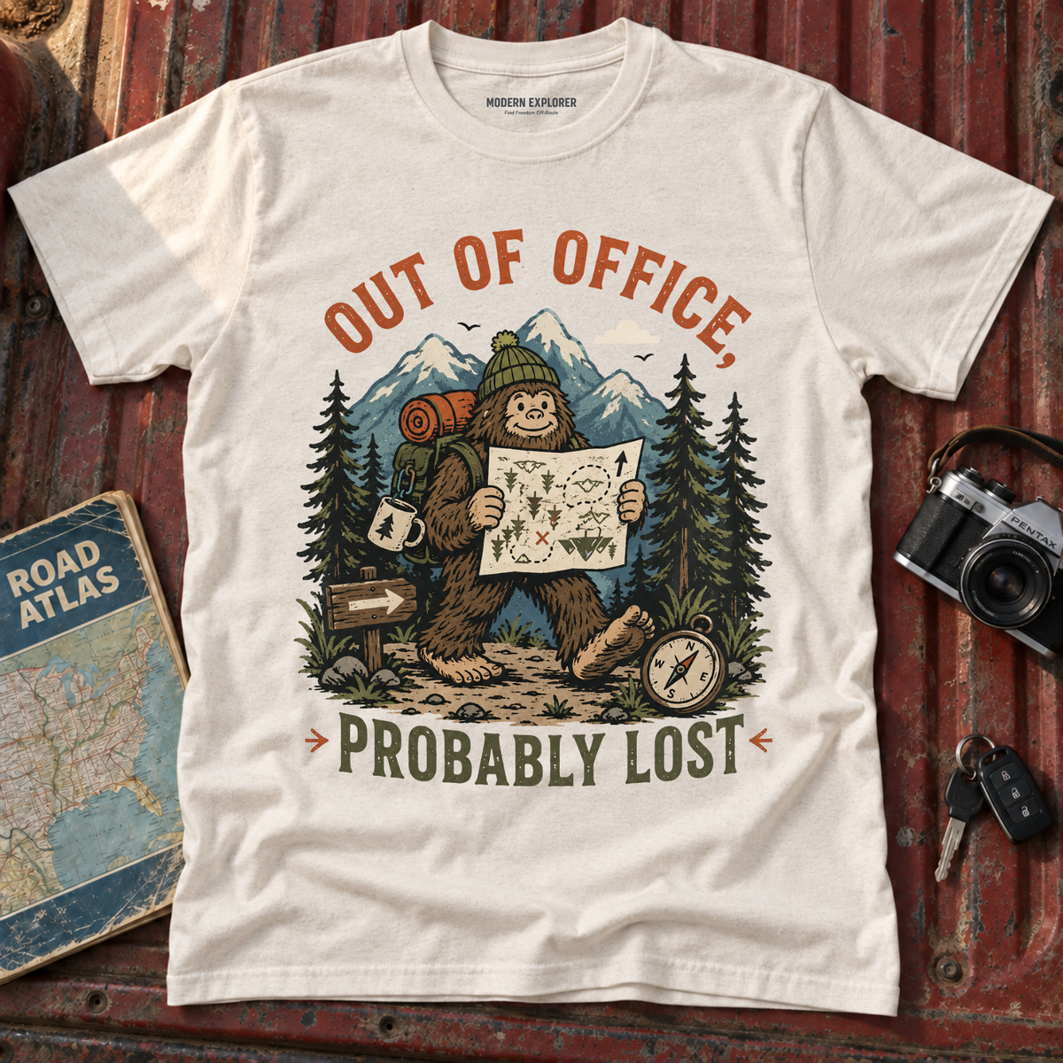 'Out of Office, Probably Lost' Adventure Graphic Tee