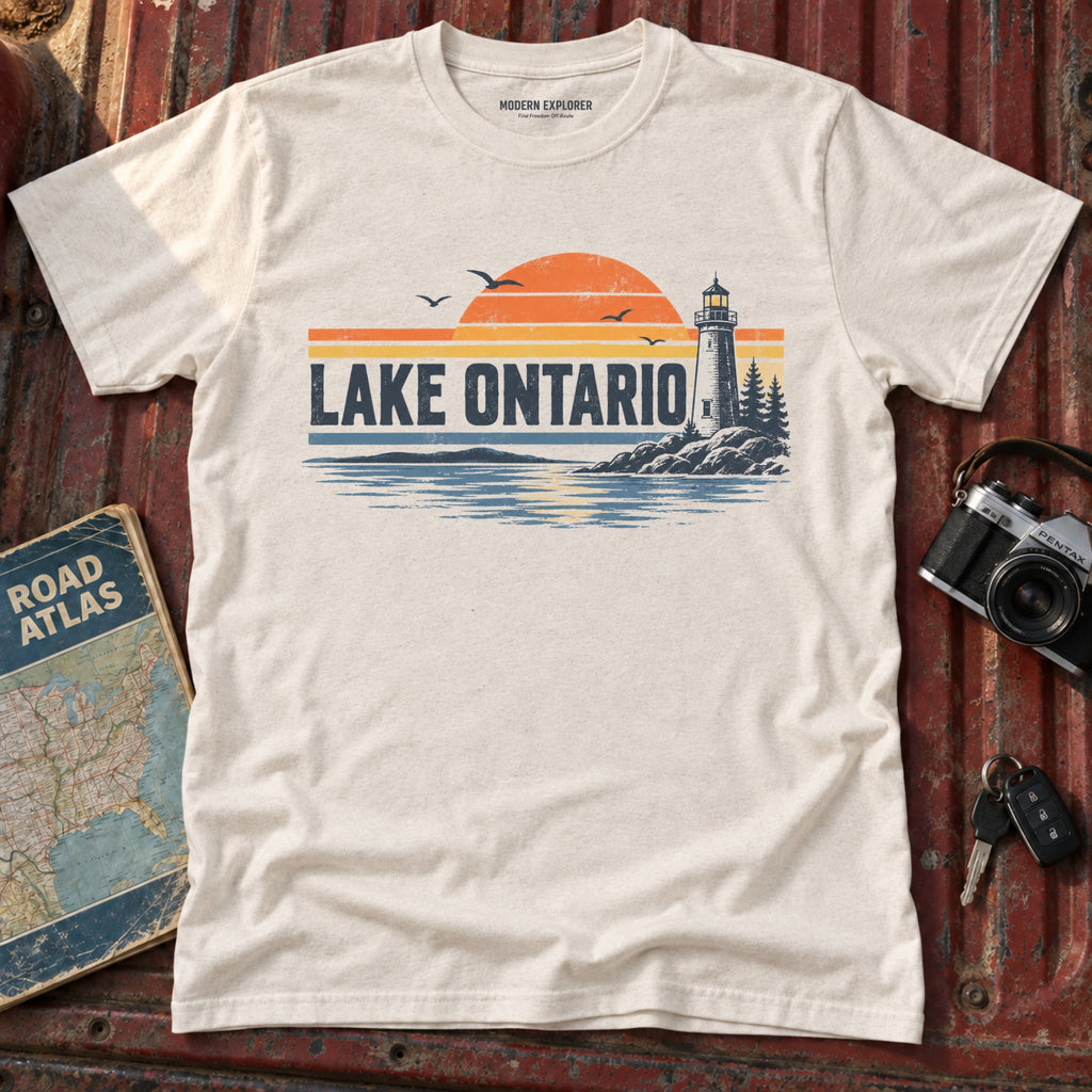 Lake Ontario Retro Sunset Tee