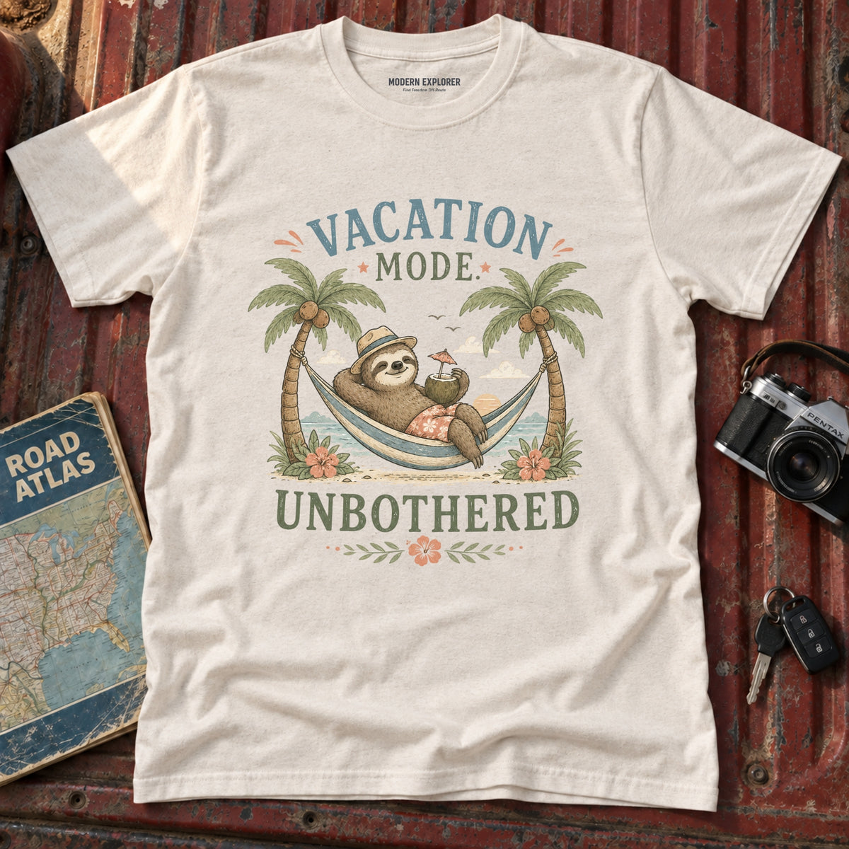 'Vacation Mode, Unbothered' Tree Graphic