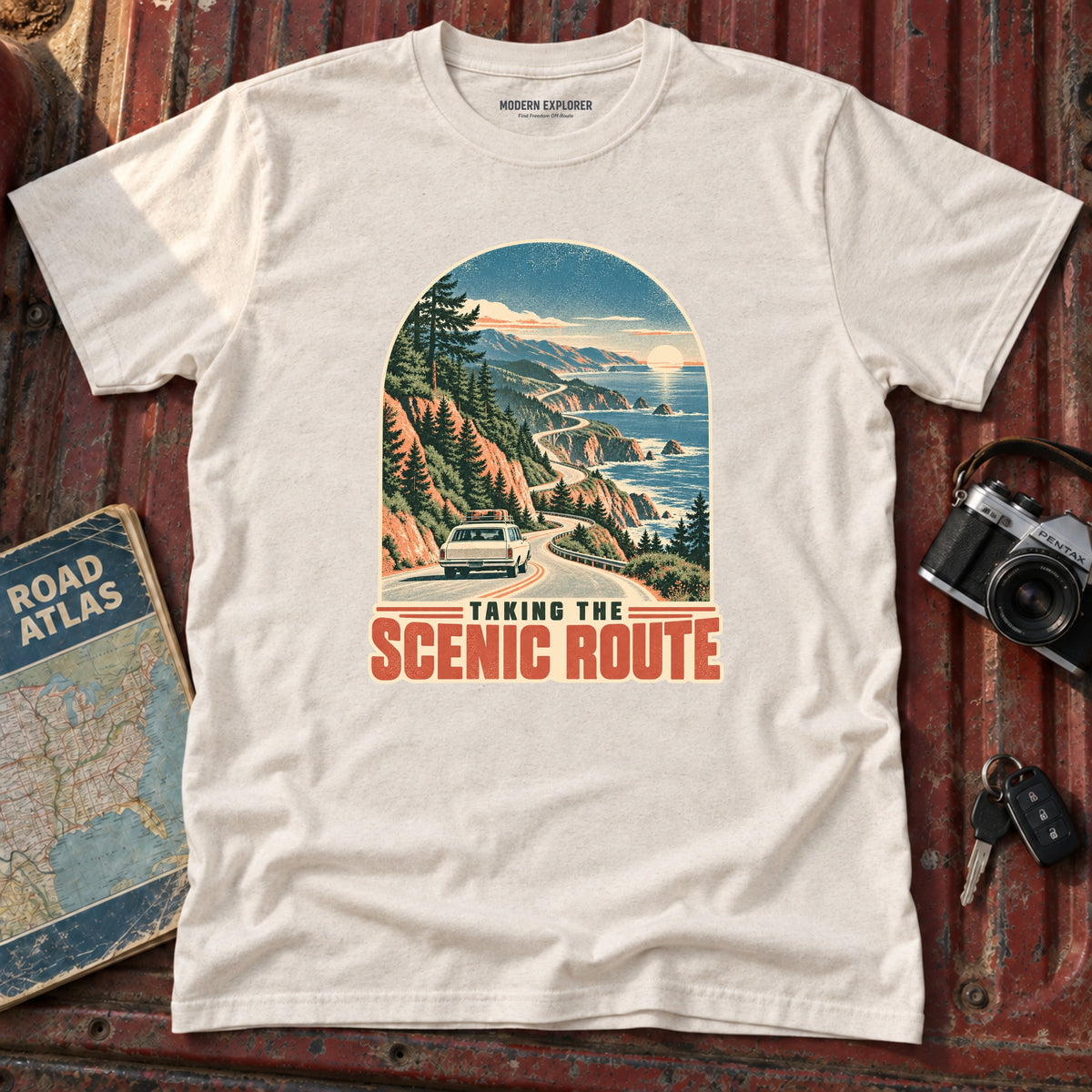 "Taking the Scenic Route" Vintage Graphic Tee