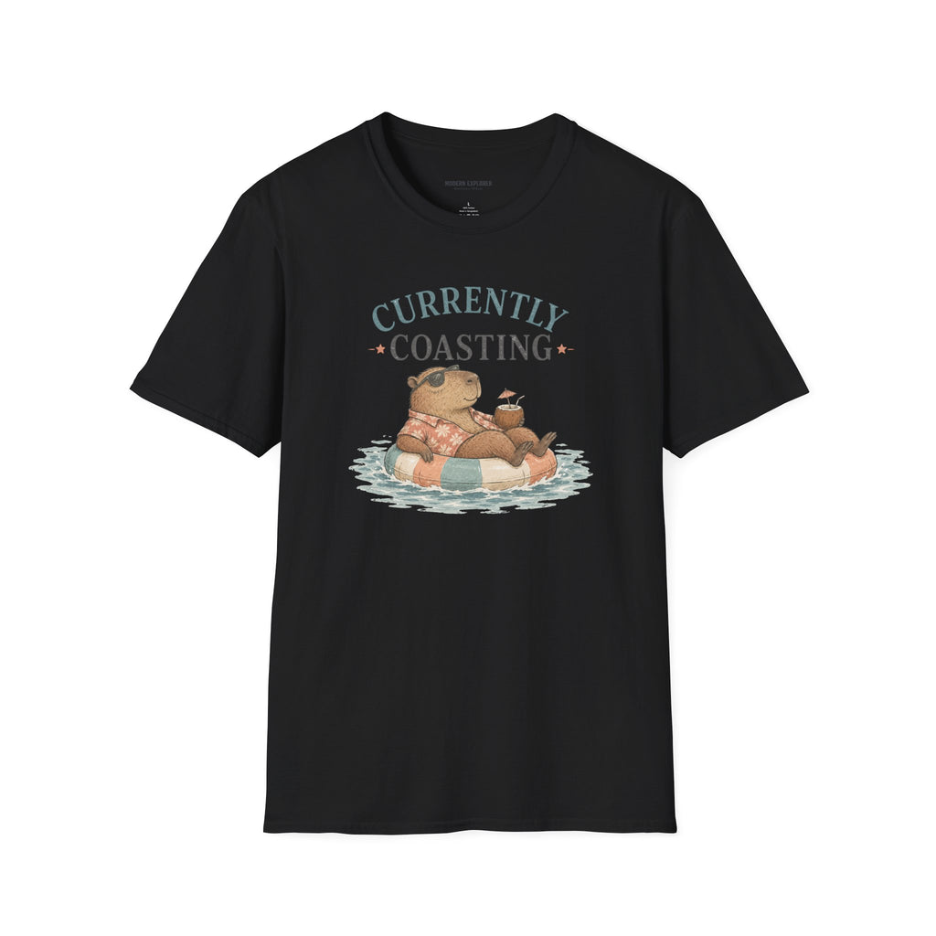 'Currently Coasting' Capybara Tee