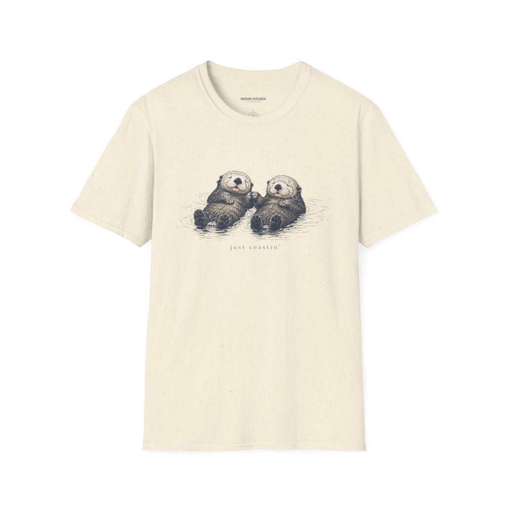 Copy of "Just Coastin'" Cute Sea Otter Graphic T‑Shirt