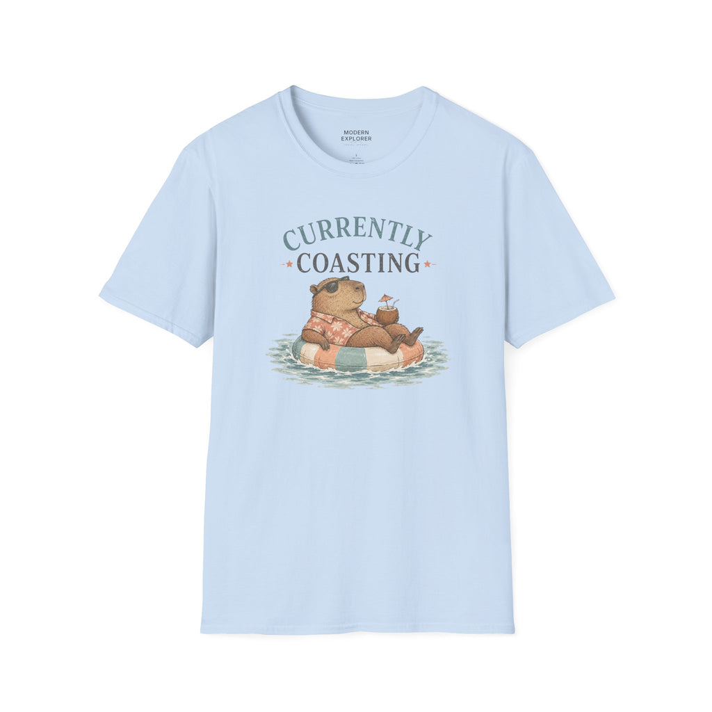 'Currently Coasting' Capybara Tee