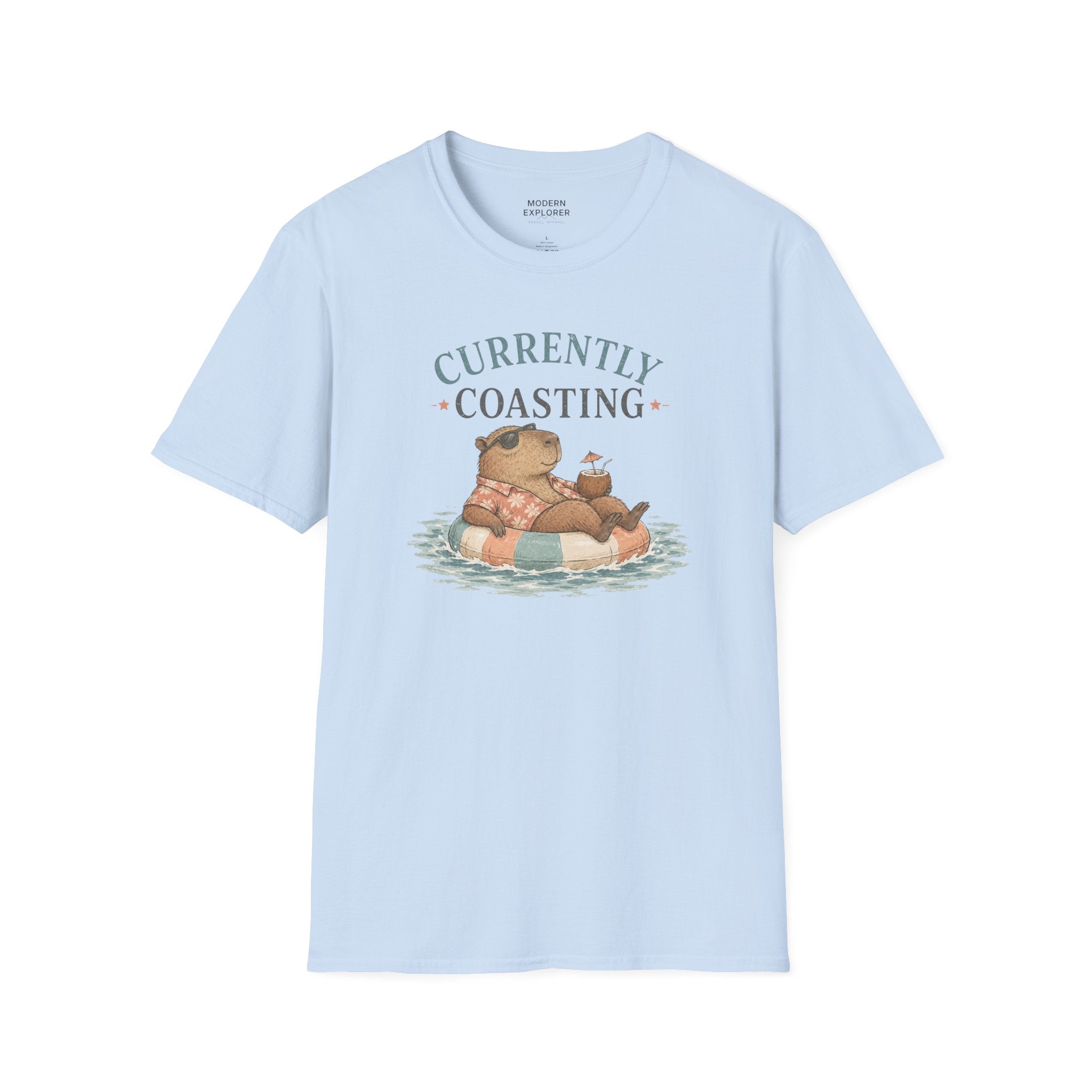 'Currently Coasting' Capybara Tee
