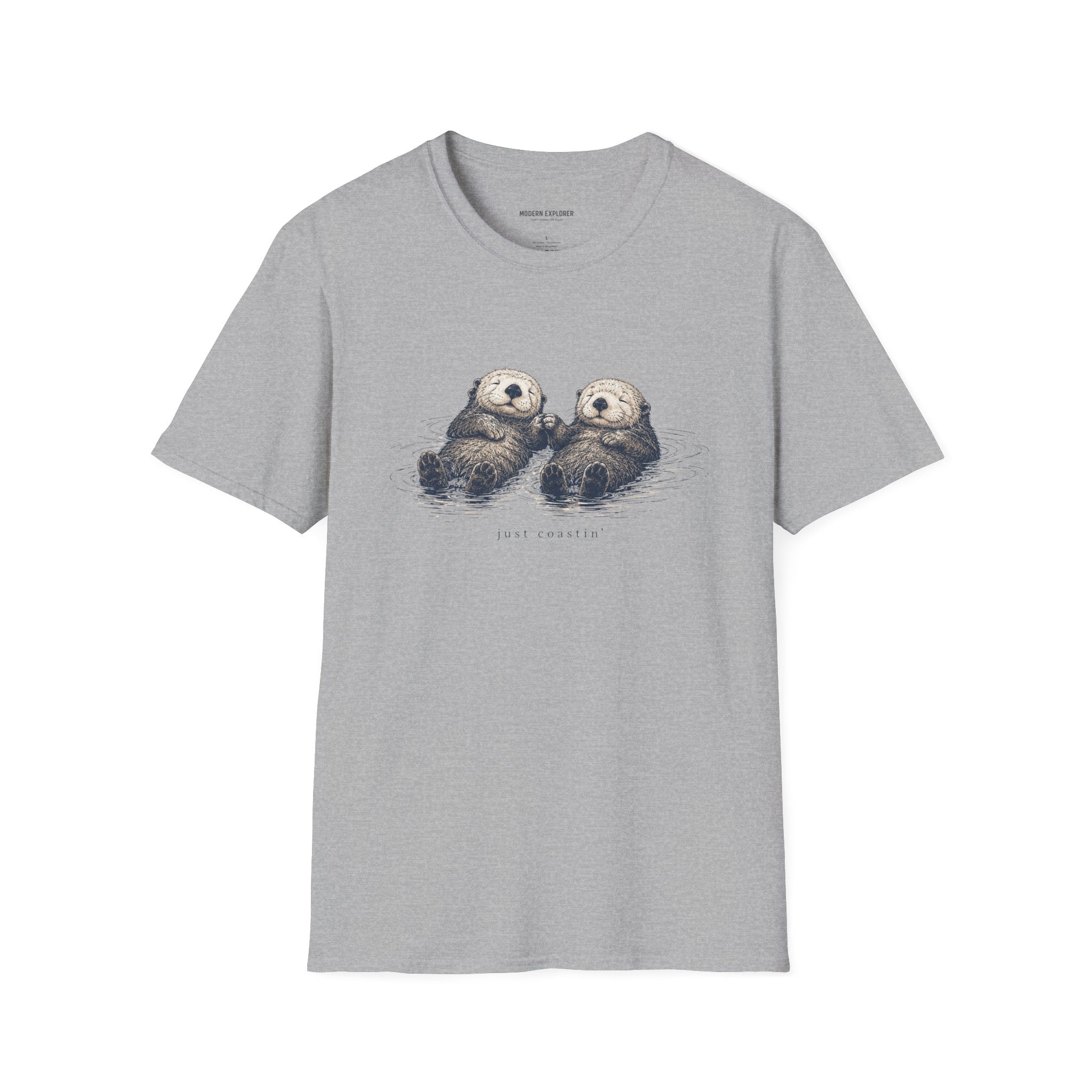 Copy of "Just Coastin'" Cute Sea Otter Graphic T‑Shirt