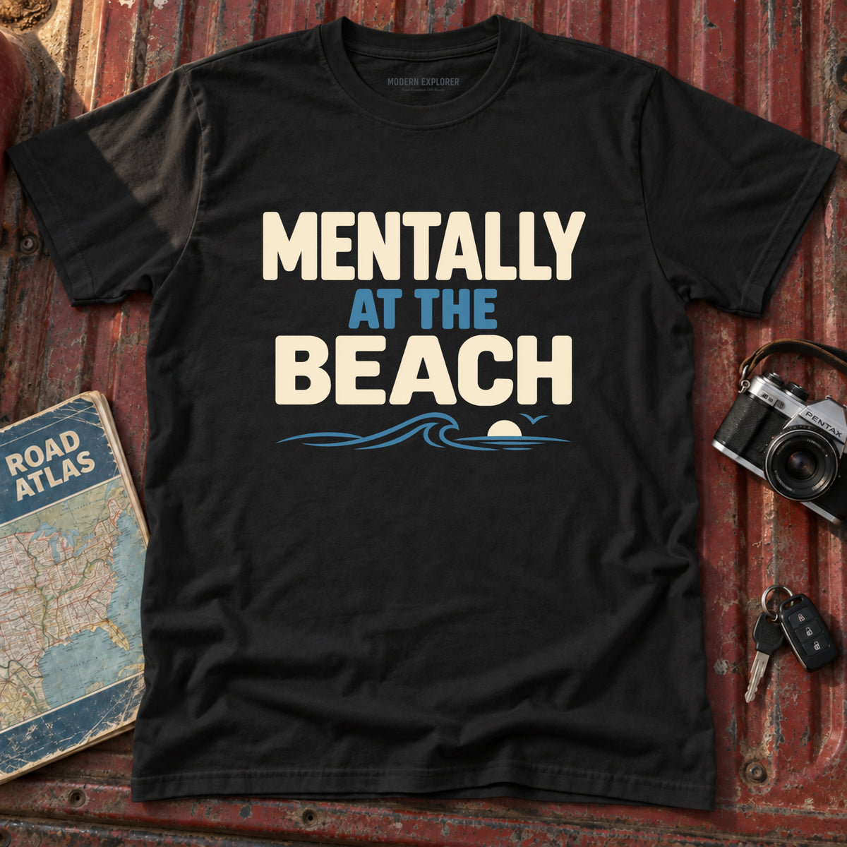 "Mentally at the Beach" Graphic Tee