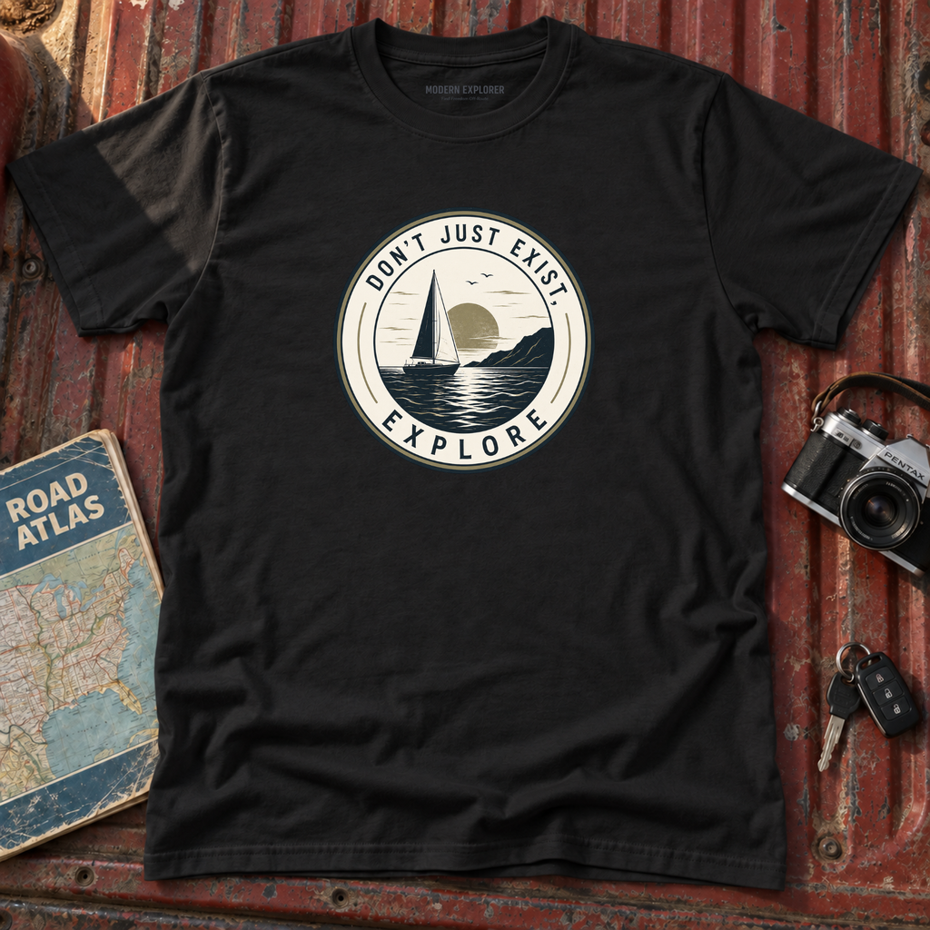 Explore Sailboat Graphic T‑Shirt