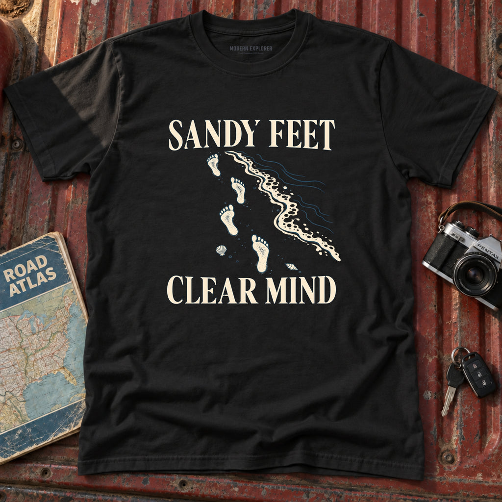 "Sandy Feet Clear Mind" Graphic Tee