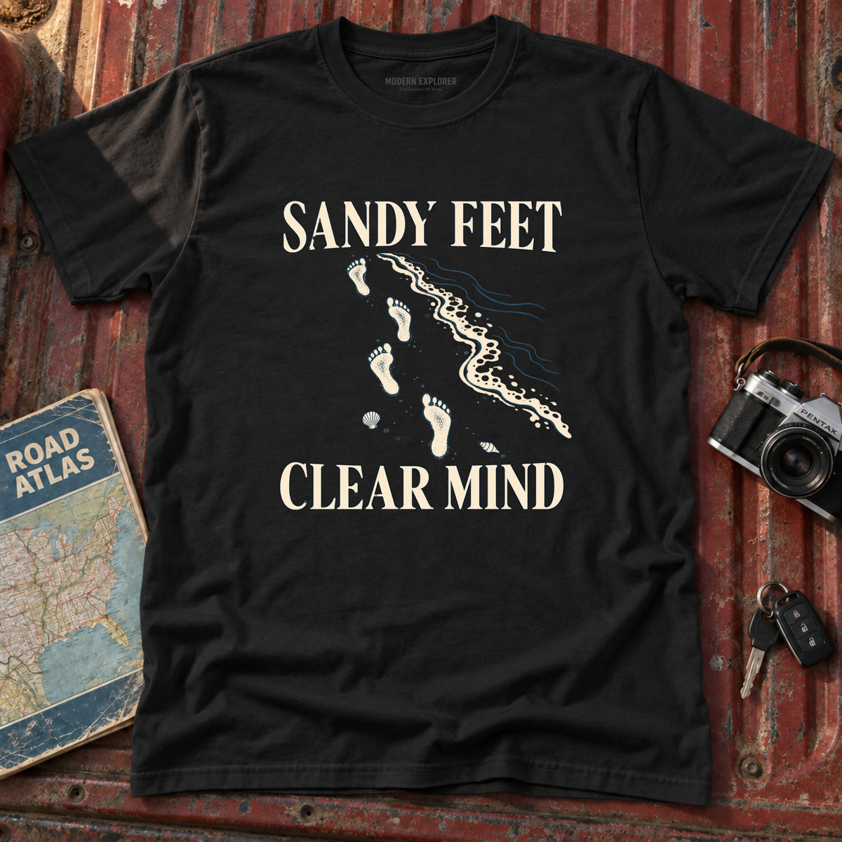 "Sandy Feet Clear Mind" Graphic Tee