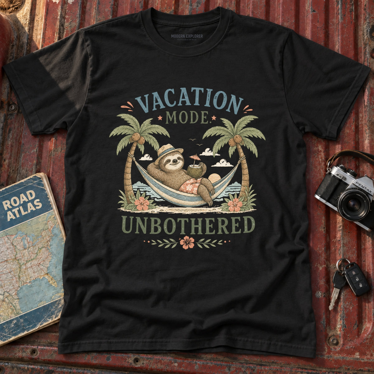 'Vacation Mode, Unbothered' Tree Graphic