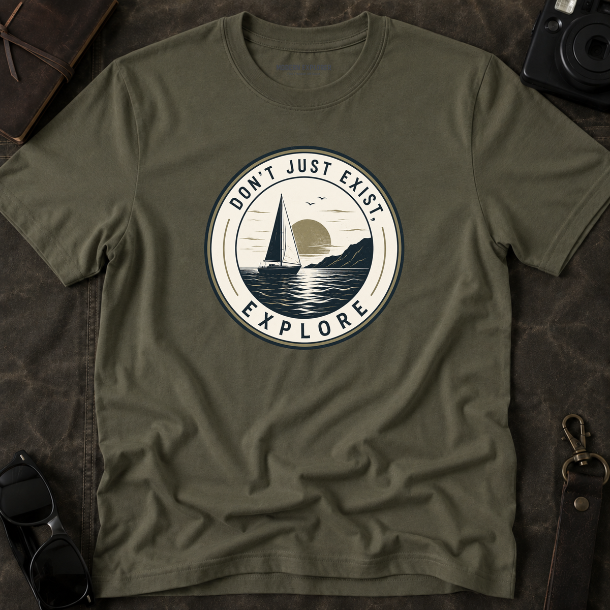 Explore Sailboat Graphic T‑Shirt