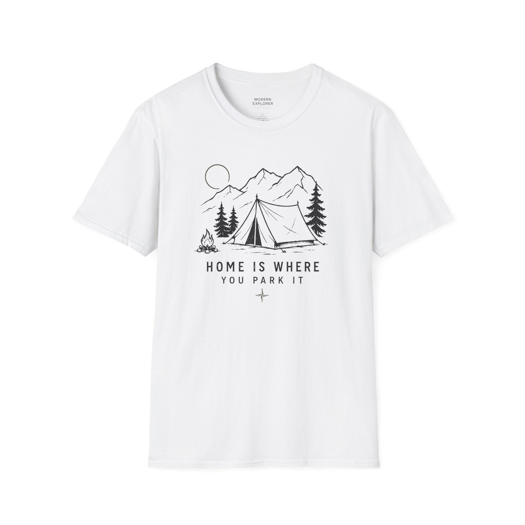 "Home Is Where You Park It" Tent Mountain T-Shirt