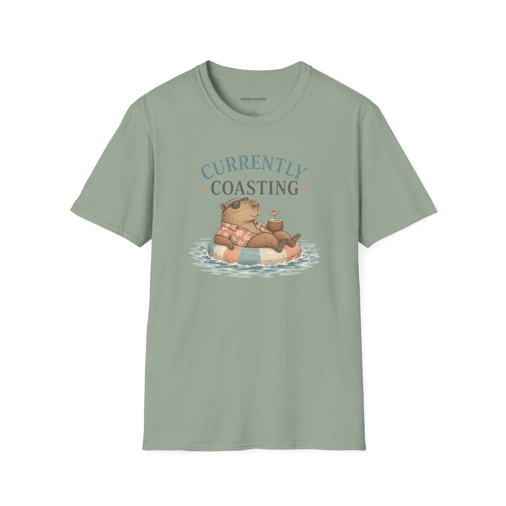 'Currently Coasting' Capybara Tee