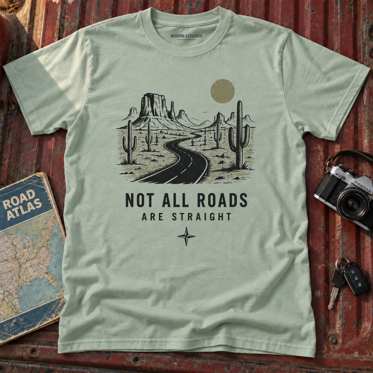 "Not All Roads Are Straight" Graphic Tee