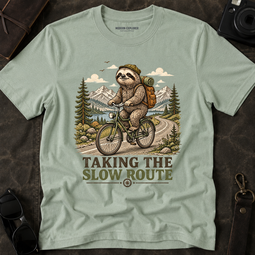 "Taking the Slow Route" Outdoor Adventure Tee
