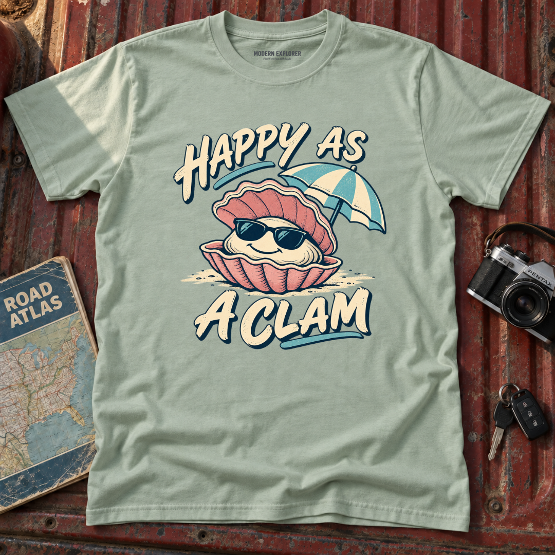 "Happy as a Clam" Graphic Tee