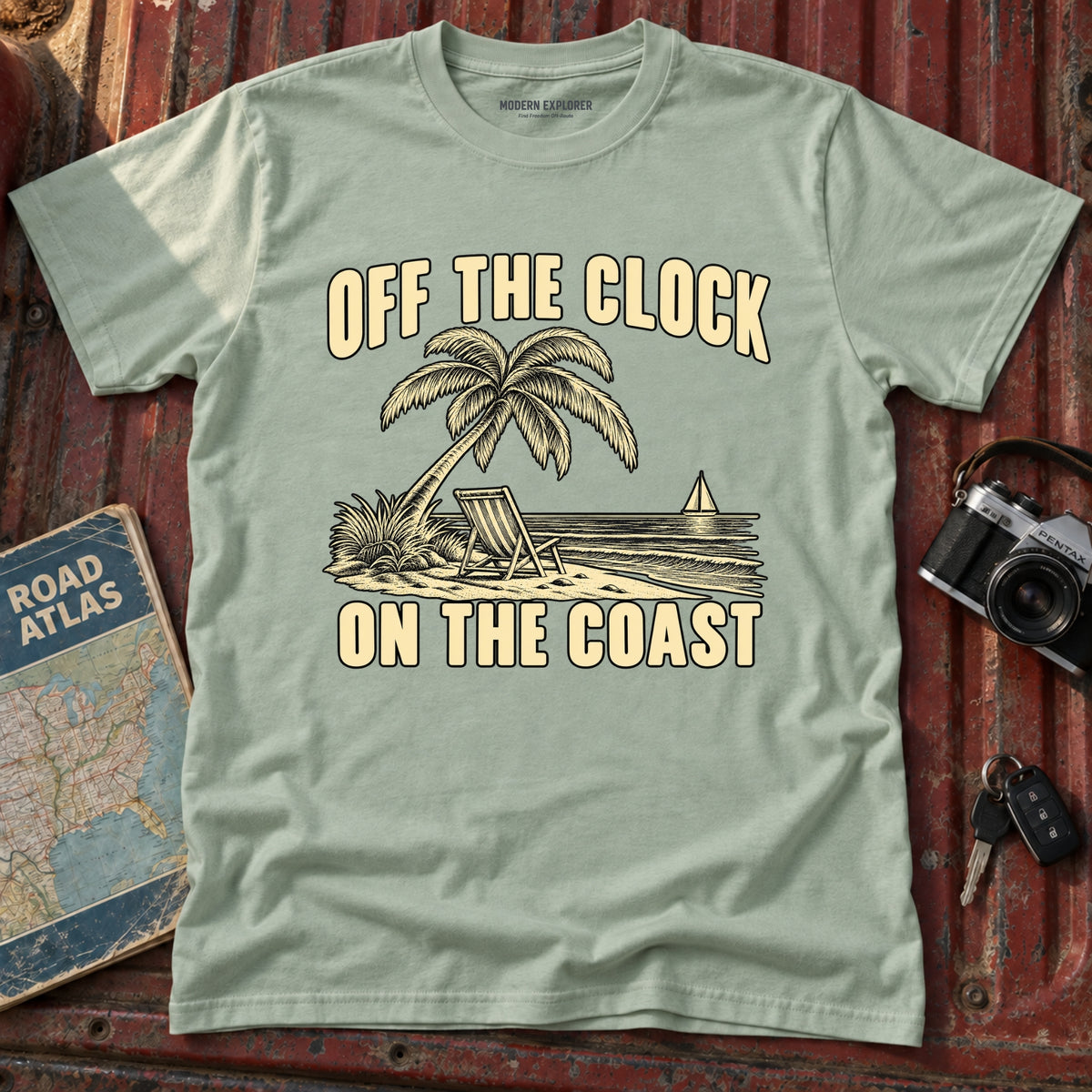 "Off the Clock On the Coast" Graphic Tee