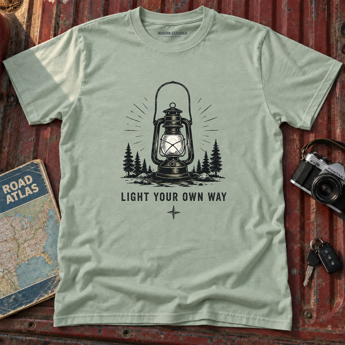 “Light Your Own Way” Vintage Camping Tee