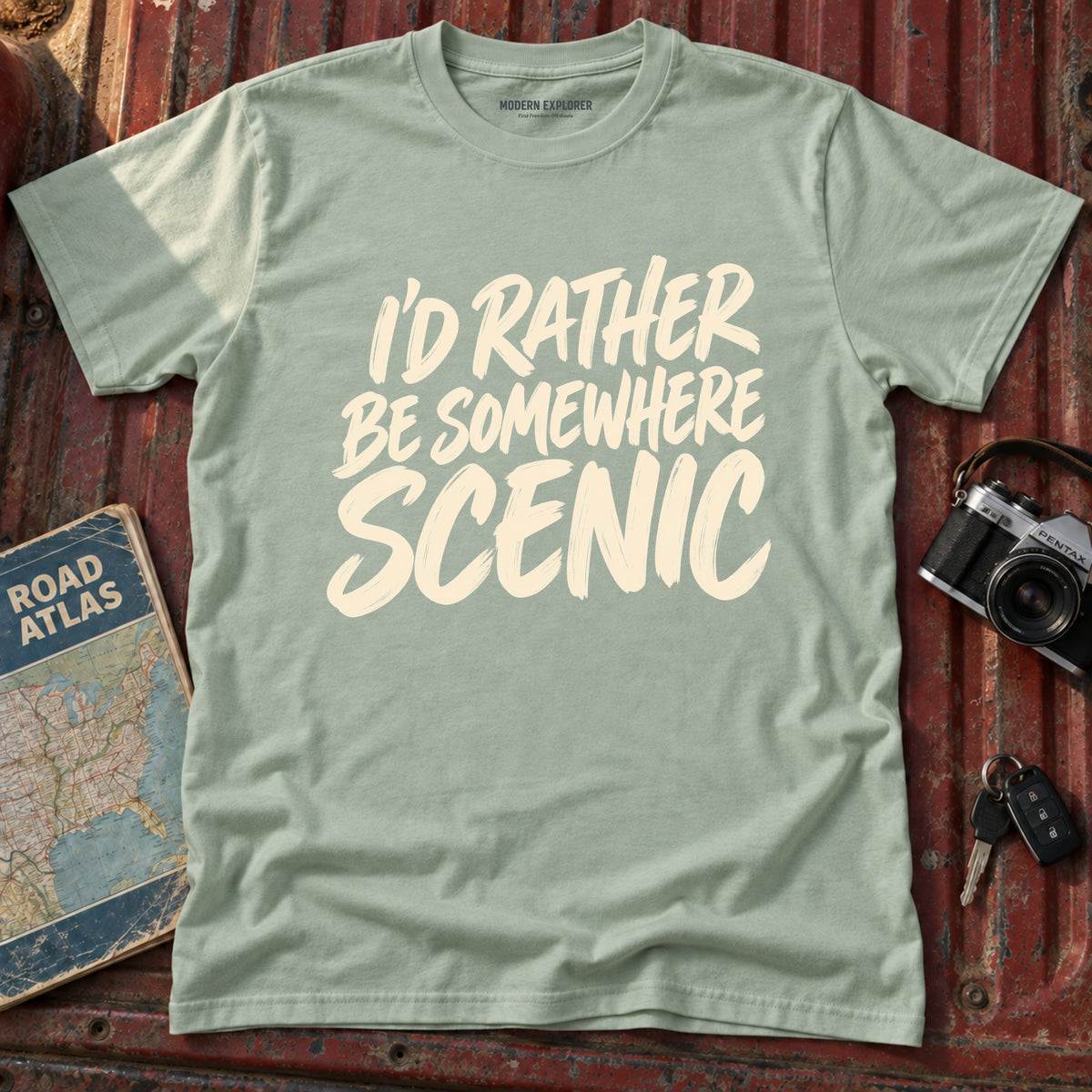 'I'd Rather be Somewhere Scenic' T-Shirt