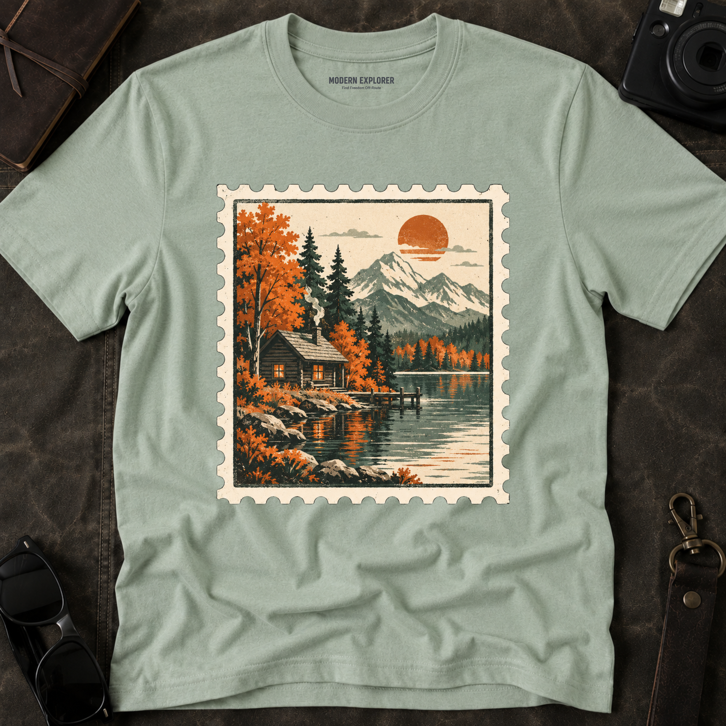 Vintage Mountain Stamp T-Shirt