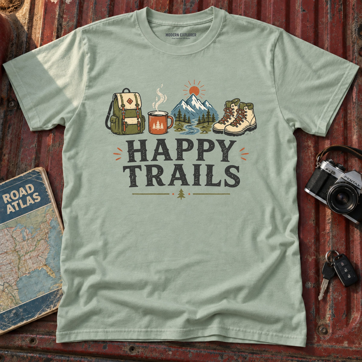 'Happy Trails' Adventure T‑Shirt
