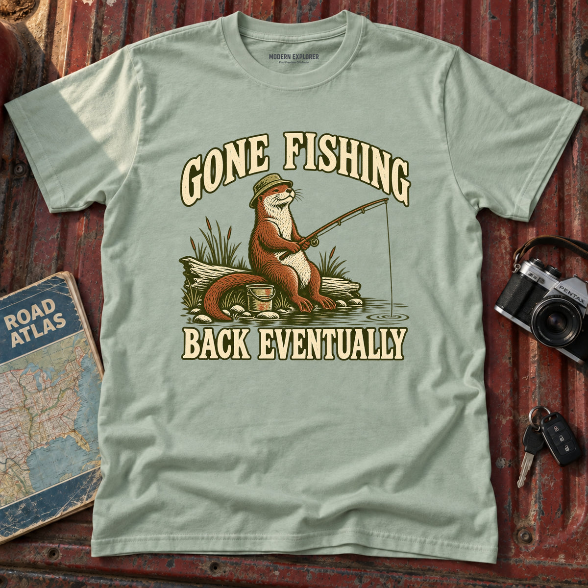 'Gone Fishing' Graphic Tee