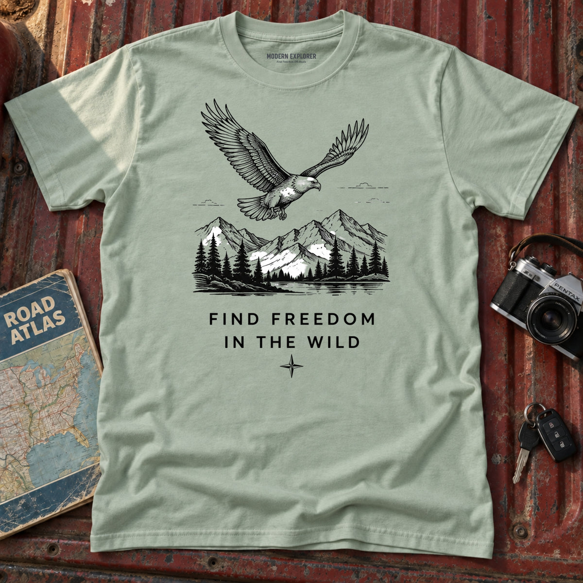 "Find Freedom in the Wild" Outdoor Graphic Tee
