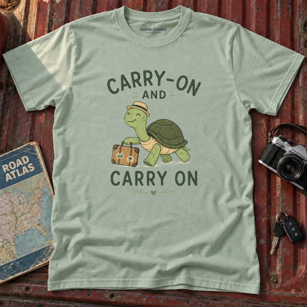 'Carry-On and Carry On' Turtle Travel Tee