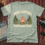 "More Campfires Fewer Groupchats" Graphic Tee