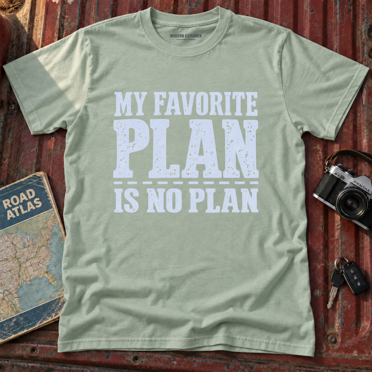 'My Favorite Plan is No Plan' Adventure Tee