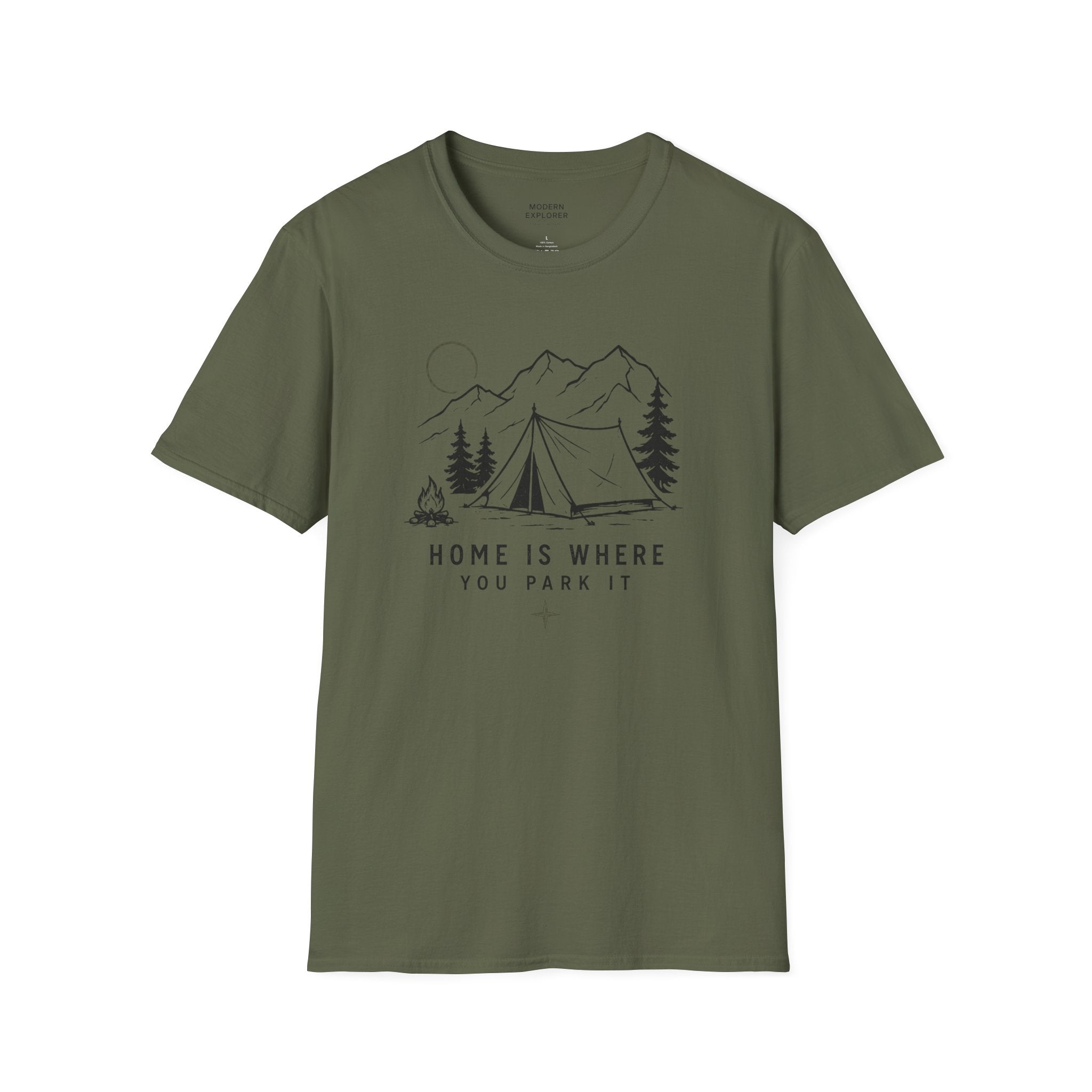 "Home Is Where You Park It" Tent Mountain T-Shirt