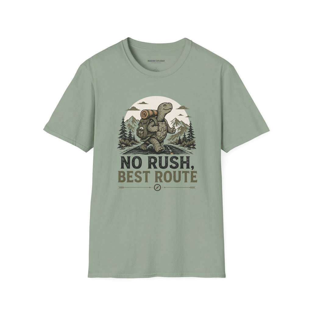 Copy of 'No Rush, Best Route' Turtle Hiker Graphic Tee