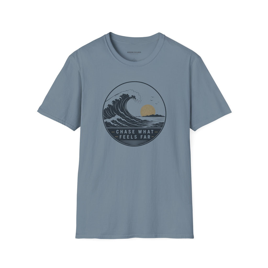 Copy of "Chase What Feels Far" Sunset Surf Tee