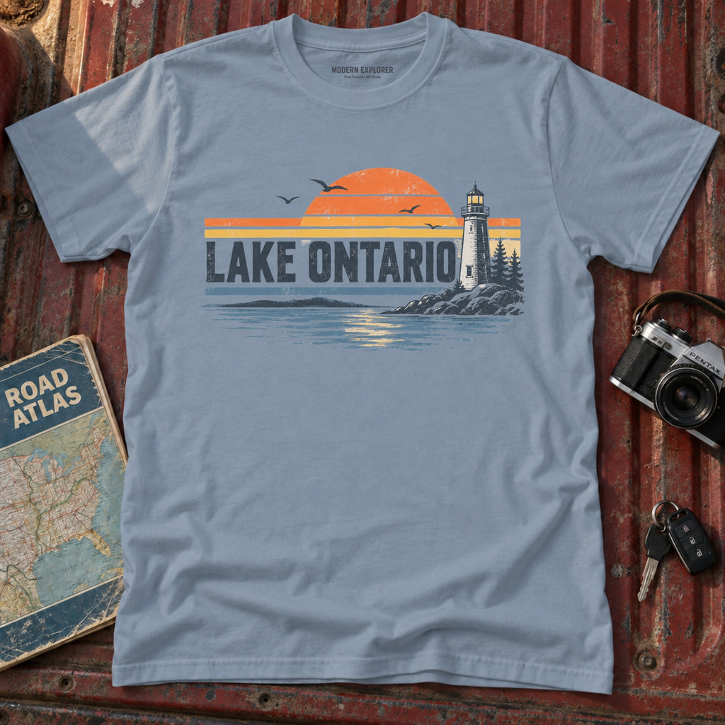 Lake Ontario Retro Sunset Tee