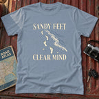 "Sandy Feet Clear Mind" Graphic Tee