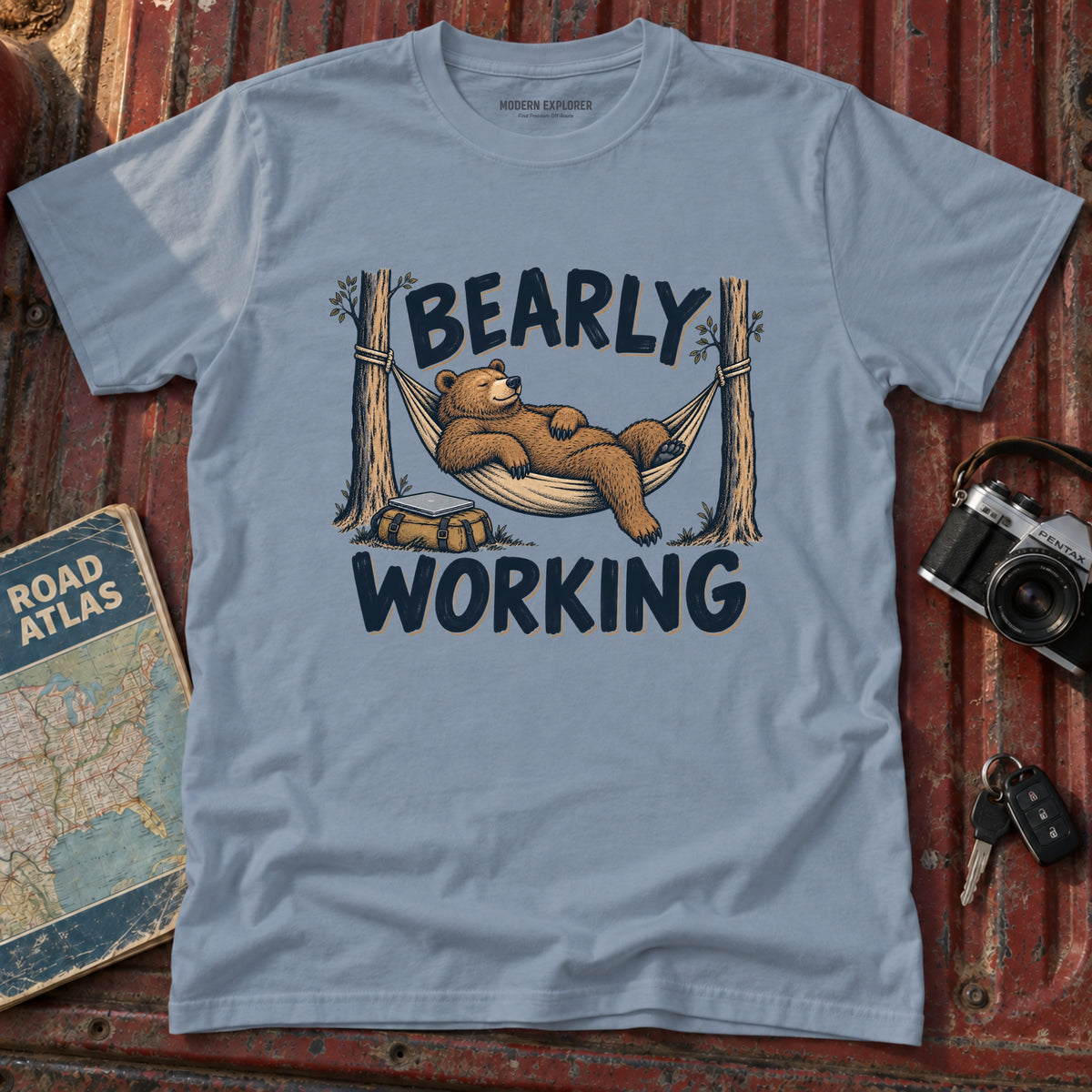 "Bearly Working" Graphic Tee