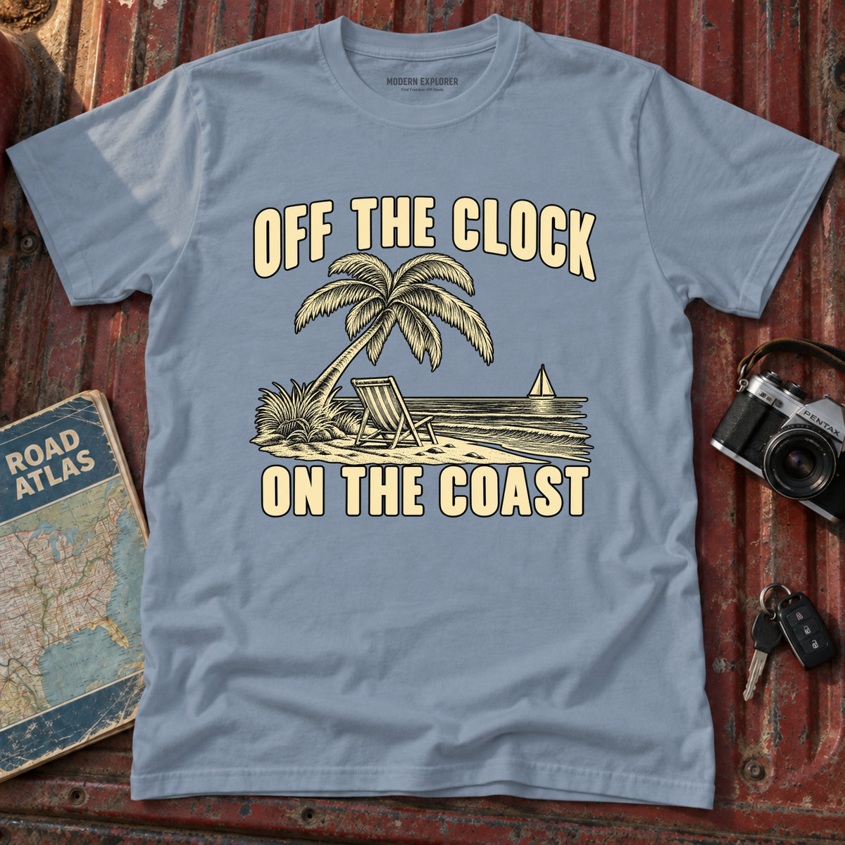 "Off the Clock On the Coast" Graphic Tee