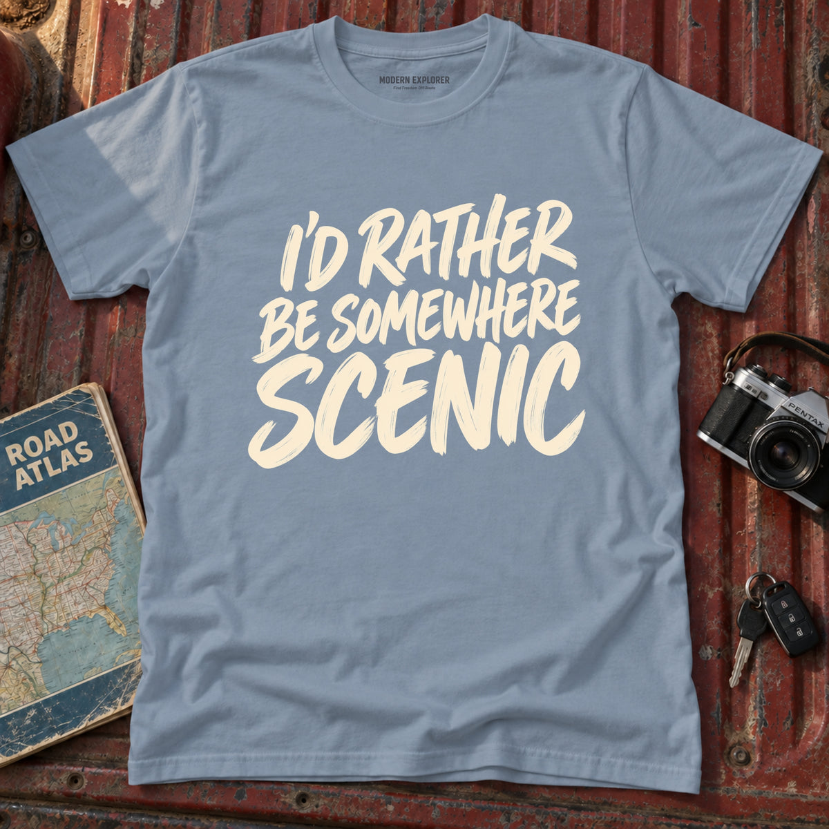 'I'd Rather be Somewhere Scenic' T-Shirt