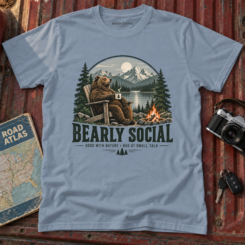 'Bearly Social' Graphic Tee