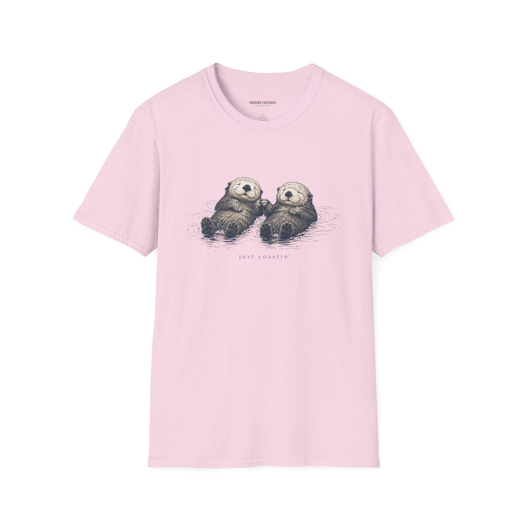 Copy of "Just Coastin'" Cute Sea Otter Graphic T‑Shirt