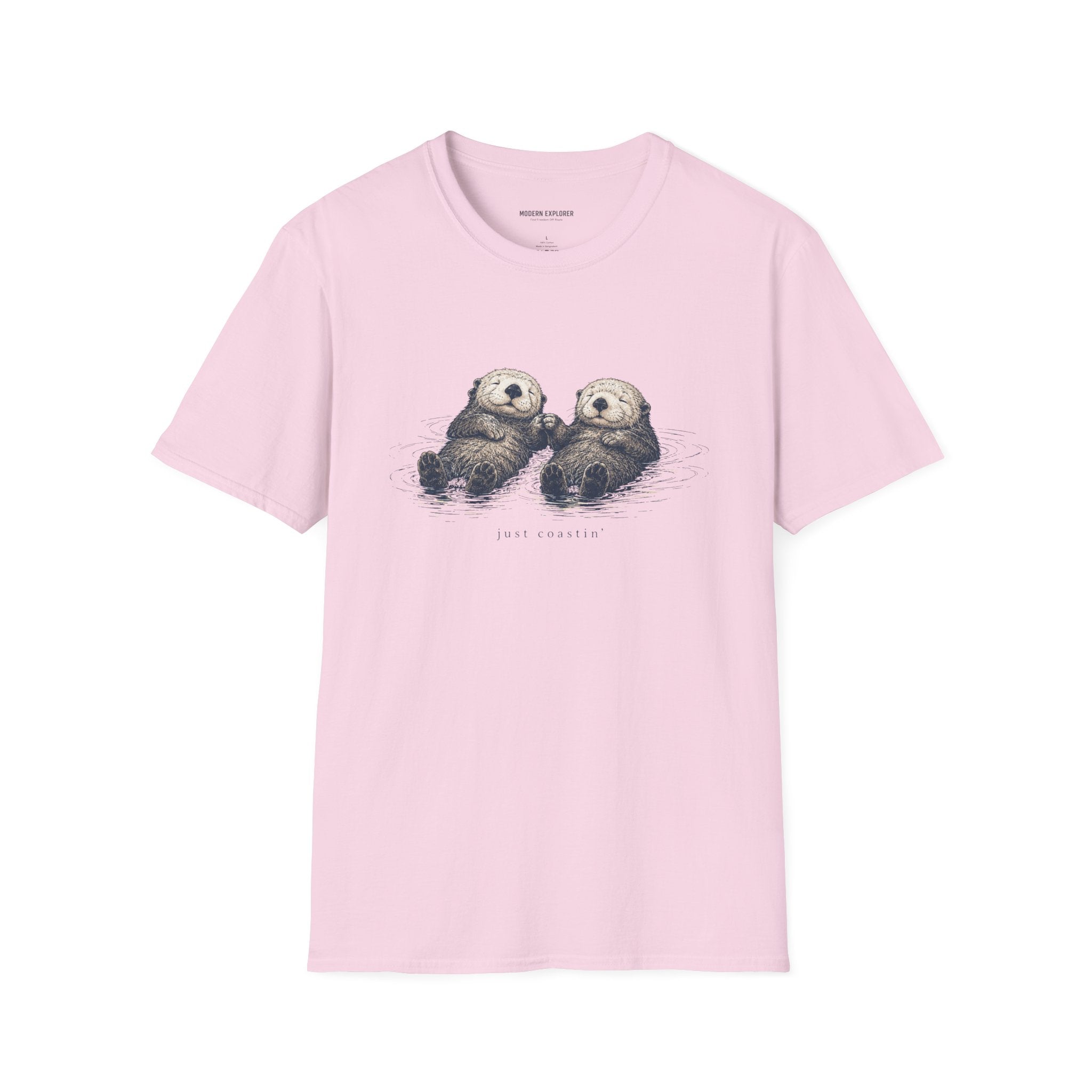 Copy of "Just Coastin'" Cute Sea Otter Graphic T‑Shirt