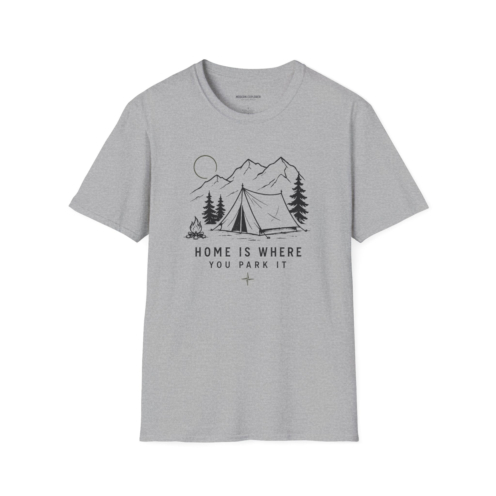 "Home Is Where You Park It" Tent Mountain T-Shirt