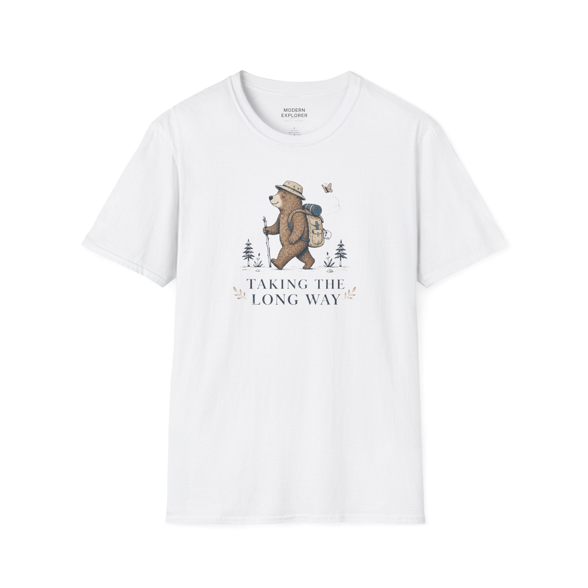 'Taking the Long Way' Hiking Bear Graphic Tee