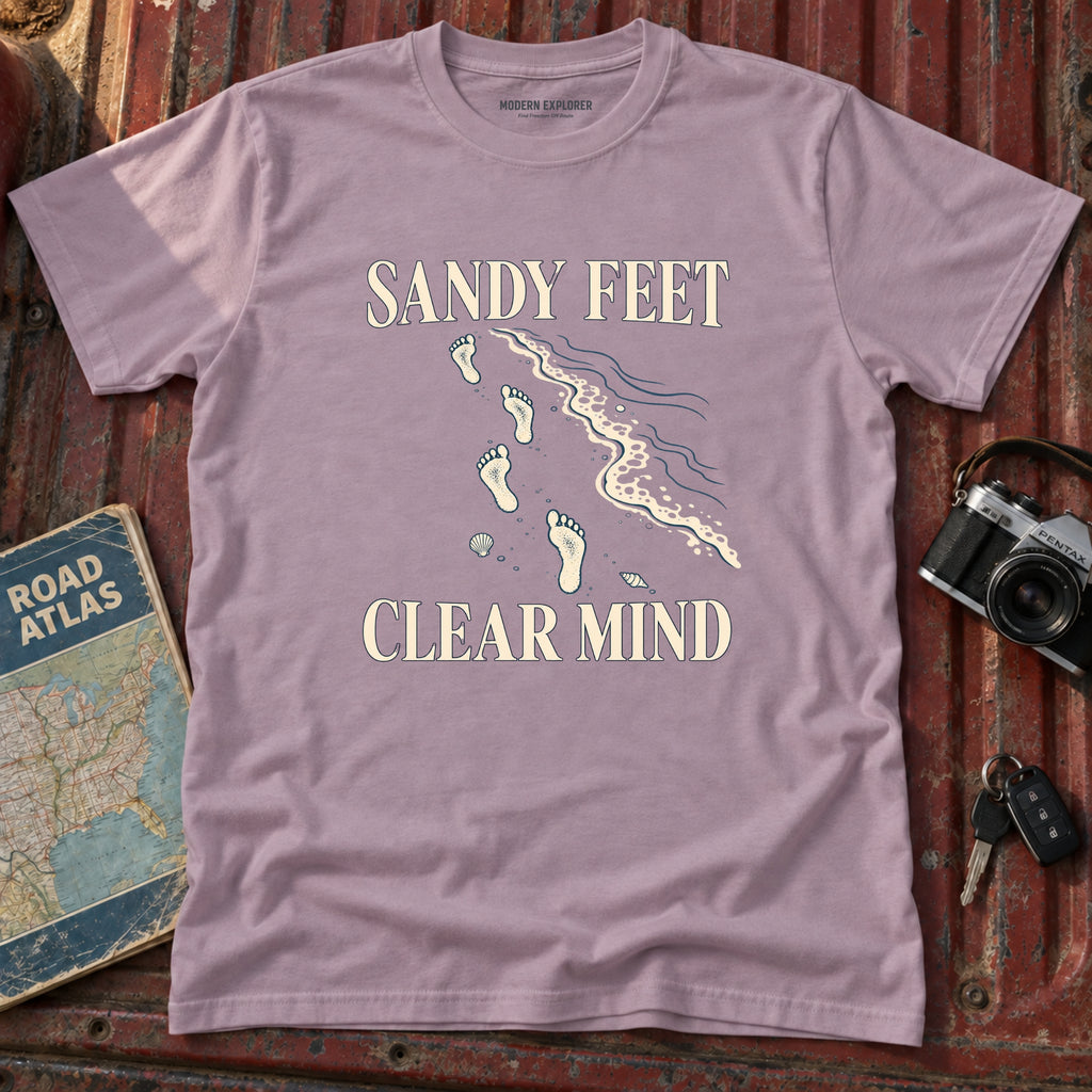 "Sandy Feet Clear Mind" Graphic Tee