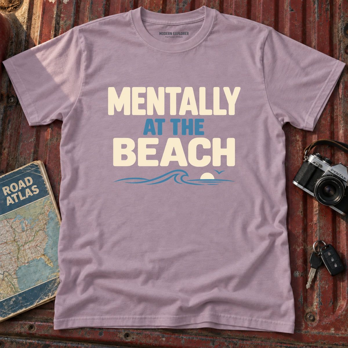 "Mentally at the Beach" Graphic Tee