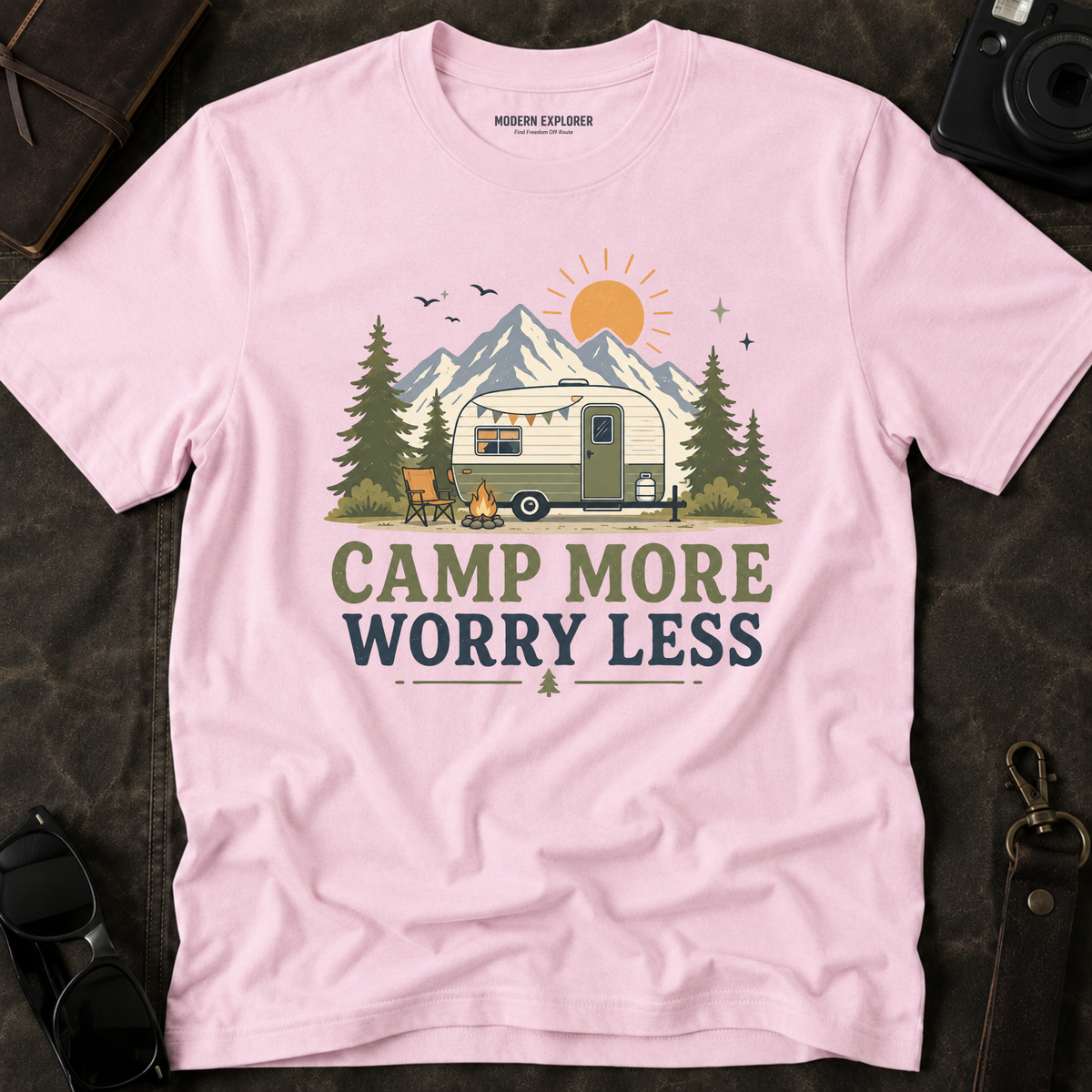 'Camp More Worry Less' T-Shirt