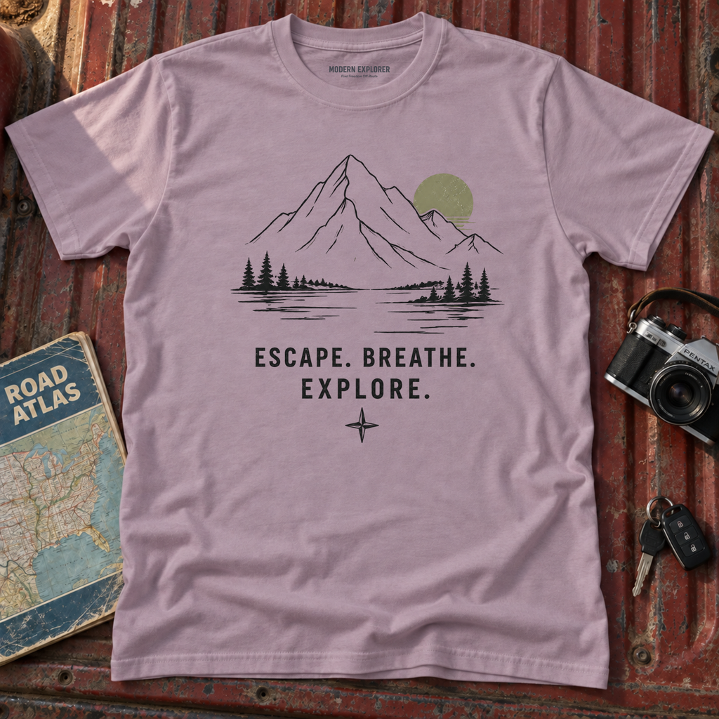 Escape. Breathe. Explore. Graphic Tee