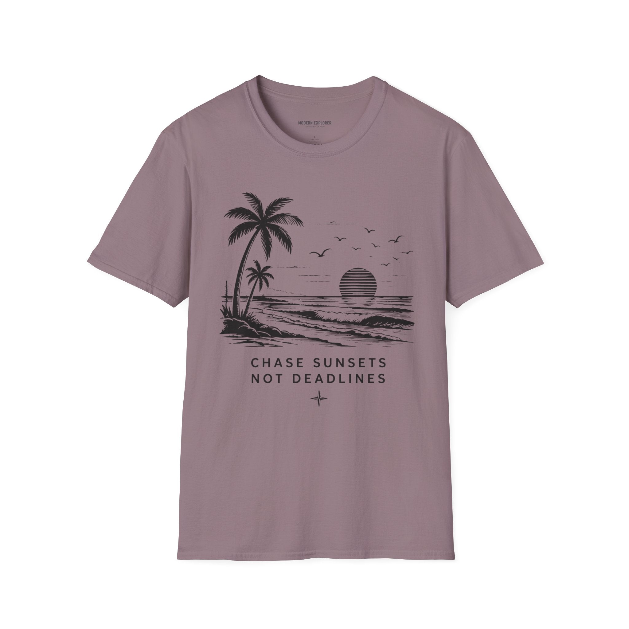 Copy of "Chase Sunsets Not Deadlines" Palm Tree Tee